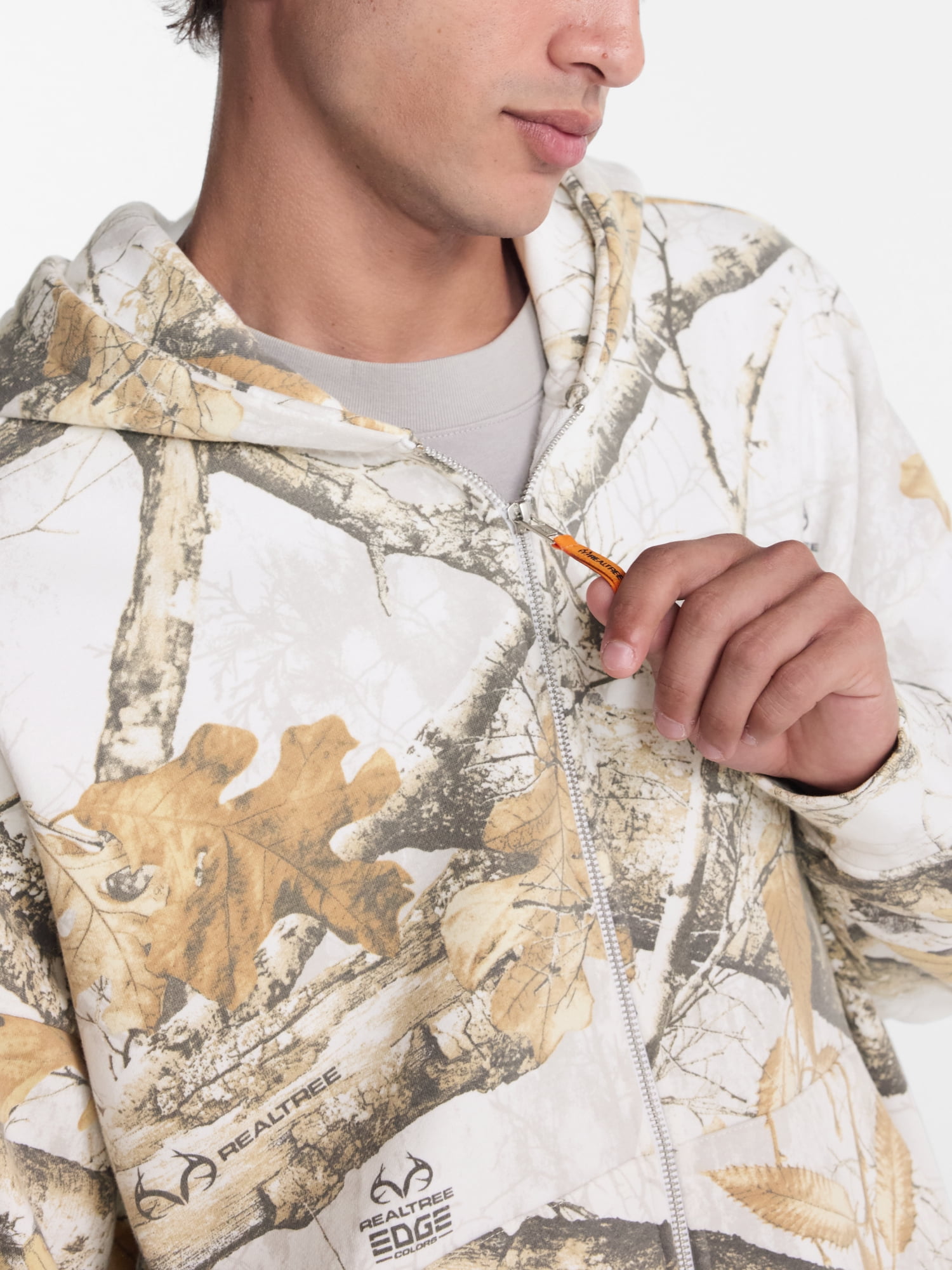 No Boundaries x Realtree Boxy Fit Heavyweight Fleece Full Zip Hoodie, Men's Sizes XS-4XLT