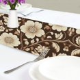 thumbnail image 4 of Yayeee Table Runner 90 inches Long Home Kitchen Dinning Party Decoration, Brown Floral, 4 of 7