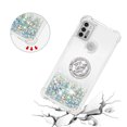 thumbnail image 5 of Funda para Motorola Moto G30/G10 con Brillo Líquido Flotante, Purpurina, Parachoques y Anillo Giratorio Soporte, 5 of 5