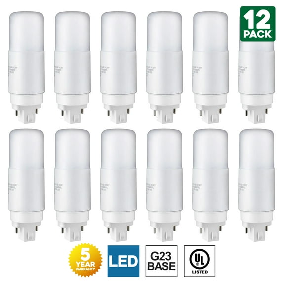 12 Pack Sunlite G23 LED Bulb, 2-Pin PLV, 7 Watt, Warm White (3000K), Full 360 Degree Illumination, 13 Watt CFL Replacement (Ballast Bypass Required)