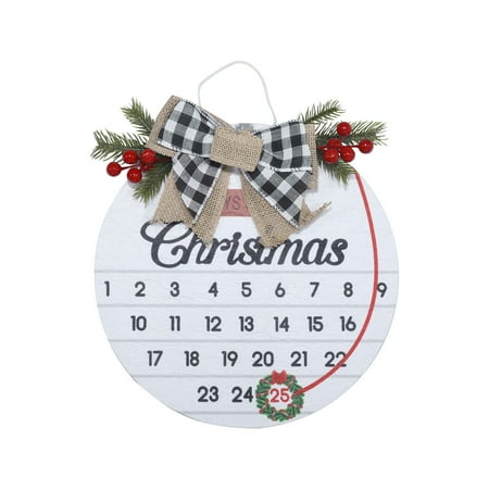 

XZZjjl Home Decor Chandelier Long Snowman Santa Countdown to Christmas Calendar NEW Pendant Decor Hanging Christmas Calendar 25 Days