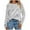 Grey, variant on Women Casual Long Sleeve Crewneck T Shirt Striped Pattern Basic Top Blouse For Daily Wear Long Sleeve Tops For Women Navy