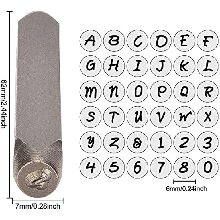 Jeu De Poinçons Lettres Majuscules A-Z + 2 Symboles – Métal, Manuel, Boîte 40 Pièces