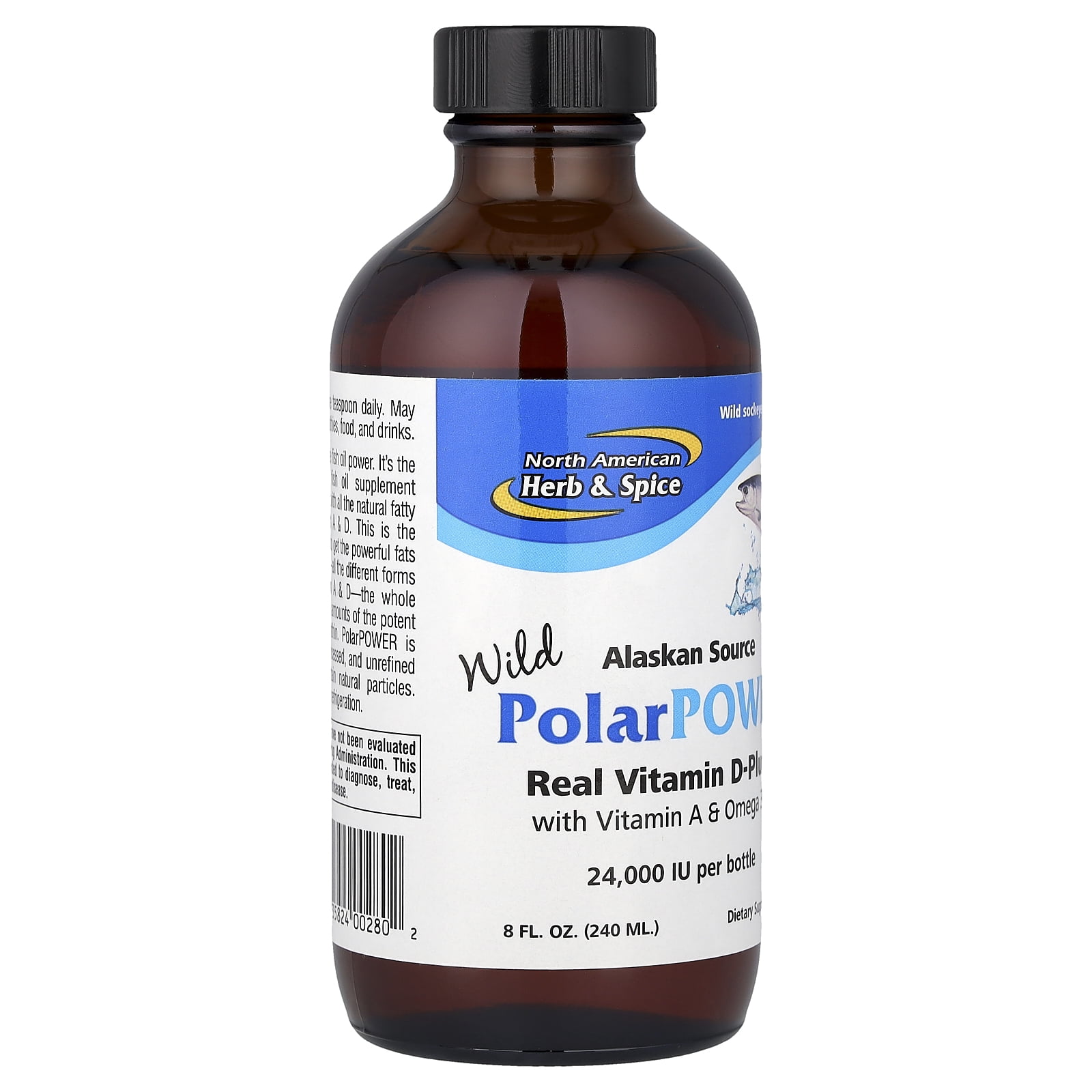 North American Herb & Spice Wild PolarPower, Real Vitamin D-Plus with Vitamin A & Omega 3s, 8 fl oz (240 ml)