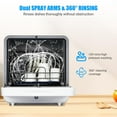 thumbnail image 4 of Towallmark 5 Program, Countertop Dishwasher, Portable Dishwasher with Touch Control, Air Drying Function, 2 In 1 Tabletop Dishwasher for Home Apartments, White, 4 of 7