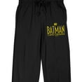 thumbnail image 2 of Batman Caped Crusader Text Logo Women's Black Sleep Pajama Pants-XS, 2 of 7