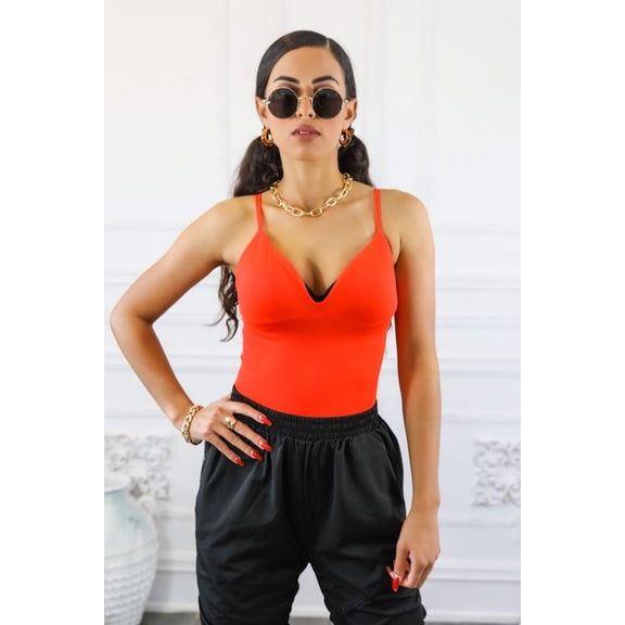Plunged Snatched Sweetheart Cami Bodysuit