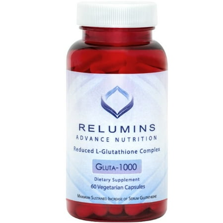 New Relumins Advance Nutrition Gluta 1000 - Reduced L-Glutathione Complex - 2x More Effective Than Jarrow at Raising Serum (Best Nutrition Glutathione Fake)