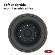 OXO Softworks 2-in-1 Stainless Steel Sink Strainer and Stopper, Black