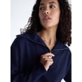 thumbnail image 4 of Free Assembly Women's and Women's Plus Quarter Zip Sweater, Midweight, Sizes XS-4X, 4 of 5