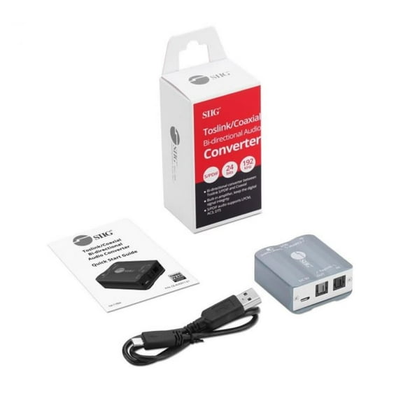 SIIG Toslink/Coaxial Bi-directional Audio Converter, Gray