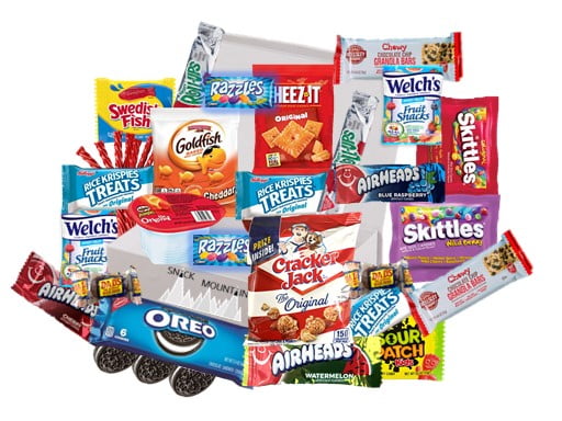 CraveBox Care Package 45 Count Snacks Food Cookies Granola Bar Chips Candy Gift 