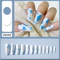 thumbnail image 1 of Long T-Type Artificial Nails with Eco-Friendly And Safe Material for Wedding Dating Party Hand Makeup Lbc006 Milk Purple, 1 of 2