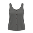 thumbnail image 3 of StSilkitty Womens Sleeveless Tank Tops Solid Color Crewneck Button down Shirts Summer Lightweight Soft Blouses, 3 of 8