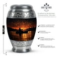 thumbnail image 2 of Boat With Fishing Urns For Human Ashes Adult Male - Large Cremation Urn For Adult Female Mom Ashes - Memorial Funeral Ashes - 10 Inch, 2 of 2