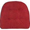 thumbnail image 2 of Non-Slip Tufted Chair Cushions for Dining Room, Kitchen and Office Use, U-Shaped Skid-Proof Seat Pad, 15x16 Inches, 6 Pack, Red, 2 of 5