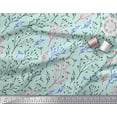 thumbnail image 2 of Soimoi Green polyester Crepe Fabric Hoya Kerrii Leaves Print Sewing Fabric Yard 52 Inch Wide, 2 of 3