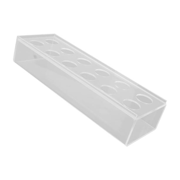 Florero Rectangular Largo ANGGREK de Acrílico Transparente con Múltiples Agujeros