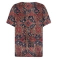thumbnail image 5 of GEWSEY Womens Summer Tops Dressy Casual Button Notch V Neck T Shirts Short Sleeve Cotton Tee Blouse Tunic Petite Tshirt 2026 (Wine, XL), 5 of 5