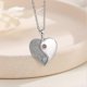 thumbnail image 2 of Collar con colgante de corazón de circonita con microincrustaciones y superficie fotosensible de alta calidad con diseño de estilo europeo y americano de nicho de moda - Plata TP-02962-02, 2 of 5