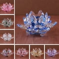 thumbnail image 3 of Bearachild Cristal fino Flor de loto Piedras naturales Pisapapeles Feng Shui Esfera Cristales Flores Recuerdos de boda Hogar Blanco Type3 NO3, 3 of 6