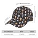 thumbnail image 2 of Fotbe Snowflake Cream Hot Cocoa Gorro Clásico de Béisbol, Gorra Ajustable con Broche Snapback, Gorro de Exterior de Algodón Suave, 2 of 6