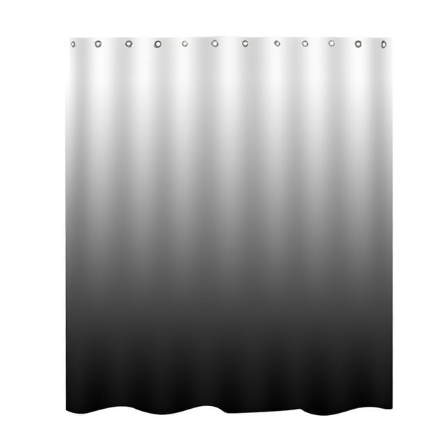 Cortina de ducha para baño Cortina de ducha de tela de color gradual impermeable con ganchos de ojal de metal duradero