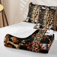 thumbnail image 4 of Erosebridal Tribal Aztec Twin Quilt Set, Leopard Cheetah Print Twin Coverlet Set, 2pcs, 4 of 7