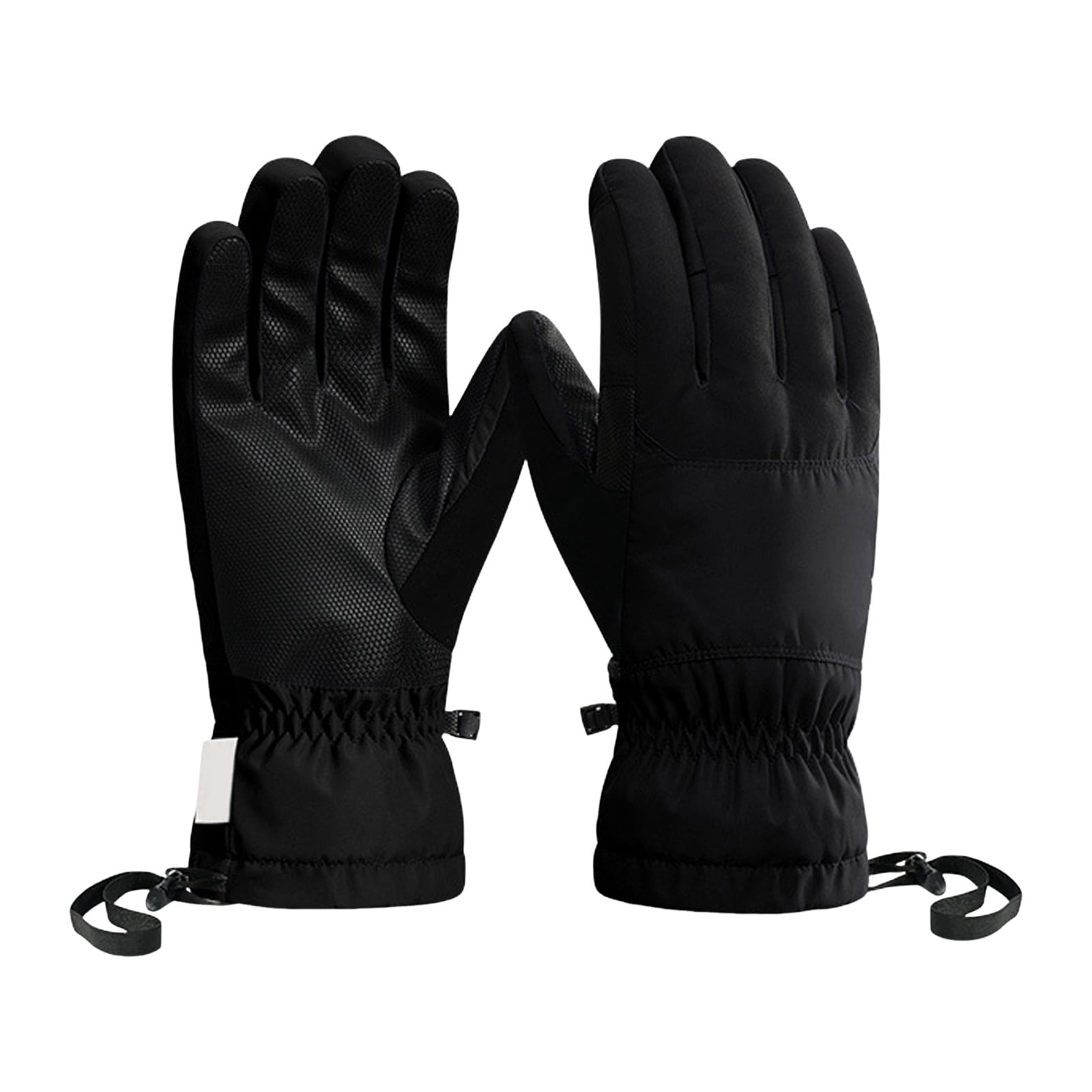 KHONTS Adult Ski Snow Gloves Touchscreen Snowboard Glove Winter Warm Glove for Cold Weather Black M