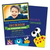 Personalized Little Monster Photo Kids Birthday Party Invitations