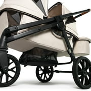 Tandem Wagon Stroller All Terrain 2 Kids Stroller with Canopy Adjustable Handle Snack Tray Cup Holders for Baby Toddler, Khaki