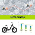 thumbnail image 6 of SISIGAD Electric Folding Bike for Adults, 500W Peak 750W Motor, 48V/500WH Battery Long Range, 20mph E Mountain Bike, 20"×4.0" Fat Tire Ebike, SGS, 6 of 8