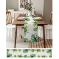 thumbnail image 3 of Tropical Palm Leaf Table Runner 36 Inches, Summer Rustic Botanical Leaves Bed Runner Dresser Scarves Tabletop for Indoor Outdoor Parties/Ceremony/Banquet, 13"x 36", 3 of 8