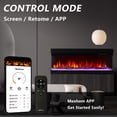 thumbnail image 3 of Mexhom 60” 3 Sided Glass Built-in Electric Fireplace - Multi-Color Flames, Heater, DIY Crystal & Log Set, Smart App & Remote Control, 3 of 8