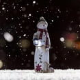 thumbnail image 6 of Shoreew Christmas Snowman Figurine with Lantern Resin Snowman Statue Art Decor Outdoor Christmas Snowman Door Greeter for Yard Garden Decor, 6 of 6