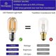 thumbnail image 3 of E14 1w led bulb, T22 Vintage Amber Glow 10w Tubular Night Light E14 Incandescent Replacement Candelabra Base LED Filament Sign Super Warm White 2200K, 3 of 4