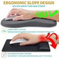 thumbnail image 5 of 2 in 1 Ergonomic Mouse Pad Wrist Support & Wrist Rest for Computer Keyboard Set, with Relieve Carpal Tunnel Pain Massage Bulge and Full Memory Gel Design (2In1 Set, Dark Gray), 5 of 6