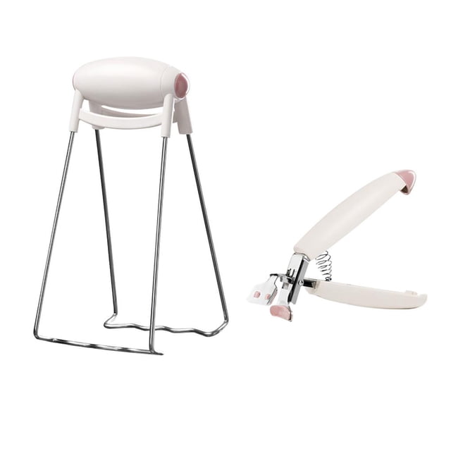 Naiovety 2 uds. Abrazadera para cuenco, abrazadera para antiescaldado, Clip para de acero inoxidable, Clip para cuenco ligero, abrazadera Cocina y Comedor Rosado Naiovety HA027451-01