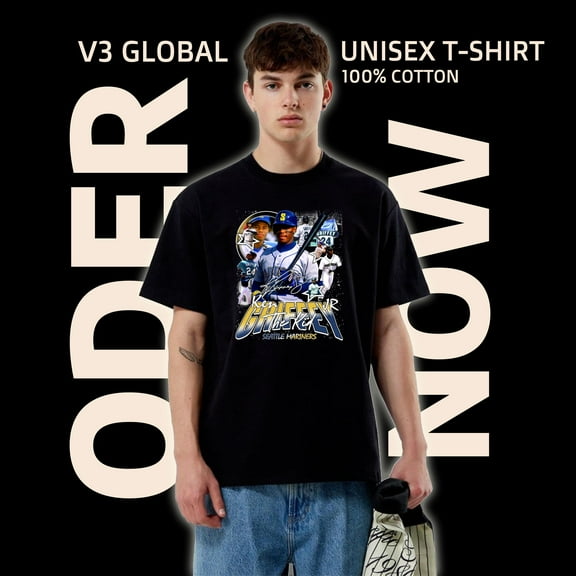 Ken Griffey Jr Graphic Tee, for men & women, up to size 5XL.