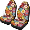 thumbnail image 5 of Uorisanigo Hippie Flower Car Seat Covers Universal Front Car Seats Waterproof Anti-Slip Back Fabric Removable Automotive Accessories Suitable for Cars, SUV and Trucks, 5 of 7