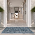 thumbnail image 5 of SAFAVIEH Courtyard Darin Botanical Indoor/Outdoor Area Rug, Navy/Ivory, 4' x 5'7", 5 of 14