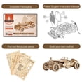 thumbnail image 4 of Kit de maquetas de rompecabezas para coche de madera a escala 1:16 - HUOGUO, 4 of 5