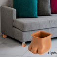thumbnail image 4 of Fundas para patas de sillas Baoblaze 12 Uds. de silicona antideslizantes Marrón Cuadrado L, 4 of 8