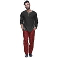 thumbnail image 2 of Atasi Men Solid Dupion Ready Made Pajama Ethnic Wear Adjustable Elastic Pants, 2 of 5