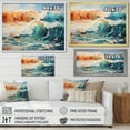thumbnail image 4 of Designart "Exotic Shore Wave Blend IV" Beach Floater Framed Wall Art Prints, 4 of 5