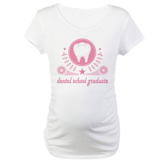 CafePress - Dental School Graduate Maternity T Shirt - Cotton Maternity T-shirt, Cute & Funny Pregnancy Tee