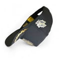 thumbnail image 5 of Vago Style Gorra San Judas Snapback Negra Gamuza Placa Dorada Visera Curva, 5 of 5