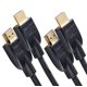 thumbnail image 1 of Cable HDMI Amazon Basics 4K Ultra HD de alta velocidad de 3 pies, paquete de 2, 1 of 5