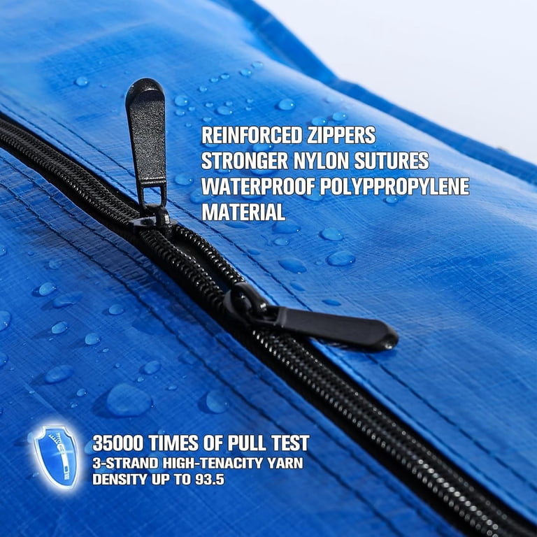 Heavy Duty Large Storage Bags, XL Blue Moving Bags for College