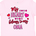 thumbnail image 4 of Inktastic My Heart Belongs to My Oma Boys or Girls Toddler T-Shirt, 4 of 5